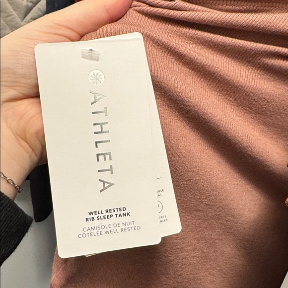 Small, Medium - ATHLETA - Well Rested Rib Sleep Tank Dusty Rose NEW - Picture 3 of 3